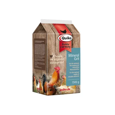 Produktbild von Quiko Hobbyfarming Mineralgrit für Hühner und Geflügel 1,5 kg
