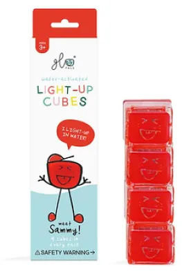 Immagine prodotto di Glo Pals Cubi da bagno luminosi - Rossi