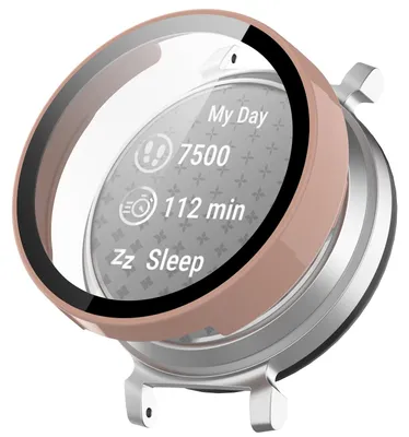 Produktbild von Für Garmin Lily 2 Kunststoff PC Smart Watch Hülle + H9 Schutz Hart Glas Pink