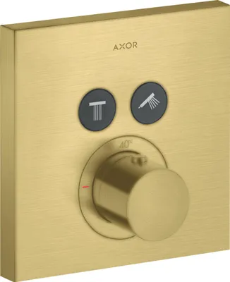 Produktbild von Thermostat AXOR SHOWERSOLUTIONS SQUARE UP für 2 Verbraucher brushed brass brushed brass
