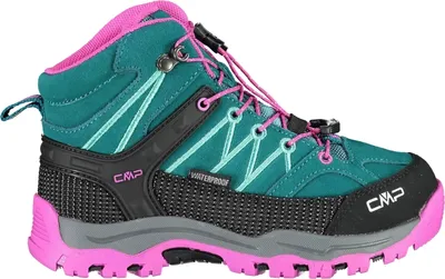 Produktbild von CMP Rigel Mid Waterproof Leder Kinder Trekking Schuhe mit Clima Protect grün EU 35