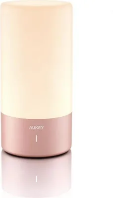 Produktbild von AUKEY LT-T6, LED Nachttischlampe, Berührungssteuerung Tischleuchte 360°, Dimmbar Touch-Tischlampe, RGB Atmosphärenlampe, 3 Helligkeitsstufen, Stimmungslampe für Schlafzimmer