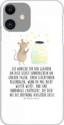 Produktbild von Mr. & Mrs. Panda Iphone 11 Handyhülle Maus Sterne - Weiß - Geschenk, Geburtstag, Geburt, Schwangerschaft, Kindergeburtstag, Hoffnung, Cover, Smartphone Hülle, Gute Laune