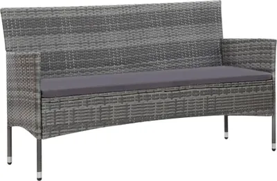 Obrázok produktu pre vidaXL 4-dielna záhradná obývacia súprava s vankúšmi Poly Rattan Grey