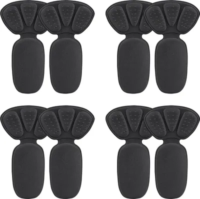 Produktbild von 4 Paar Fersenpolster aus Schwamm für Damenschuhe, weich, selbstklebend, Fersenpolster zur Schmerzlinderung, Fußpflege, rutschfest und verschleißfest, unsichtbare Fersen-Einlegesohlenaufkleber für Damen und Herren, Schuhzubehör