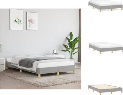 Immagine prodotto di vidaXL Struttura letto grigio chiaro 120x200 cm in tessuto - Letti e strutture letto