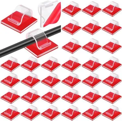 Productafbeelding van Famanu kabelklemmen, 120 stuks - Zelfklevende kabelorganisatoren voor binnen- en buitengebruik