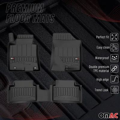 Produktbild von OMAC Gummi Fußmatten für Hyundai i30 2011-2017 Premium TPE Automatten Schwarz 3x