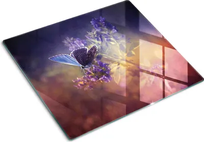 Produktbild von Glas Herdabdeckplatte 60x52 cm Spritzschutz Glasabdeckplatte Schneidebrett Wellen Abstrakt