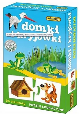 Produktbild von Adamigo Lernpuzzle Brettspiel Häuser und Verstecke für Kinder