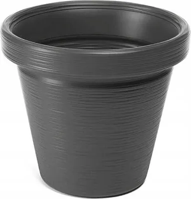 Immagine prodotto di Vaso rotondo in plastica antracite 48x55 cm + inserto