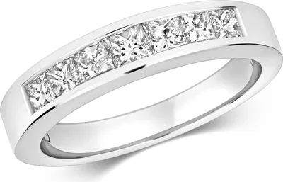 Produktbild von Funkelndes Feuer 18 Karat (750) Weißgold Diamant Damenring Prinzessschliff 0.75 Karat GH - SI2, 51 (16.2); TRS3216118KWRSL