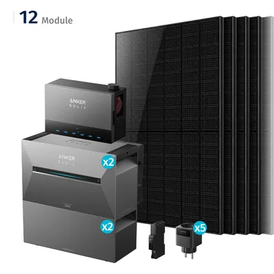 Produktbild von Anker Solix Power Dock Balkonkraftwerk 6000W mit Speicher – inkl. anker solix Solarbank 3 E2700 Pro x2 & BP2700 x2