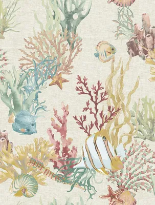 Produktbild von Sanders & Sanders Tapete Unterwasserwelt Beige 53 cm x 10 m