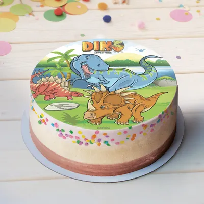 Produktbild von Dekora Dinosaurier Essbarer Tortenaufleger 20cm