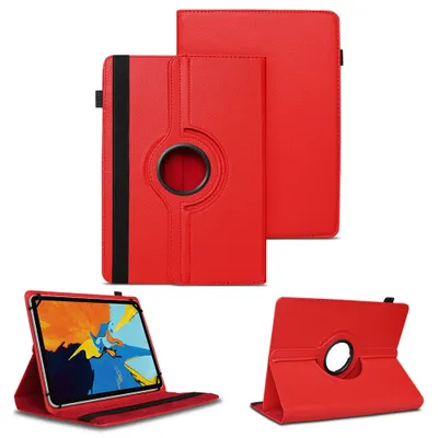 Produktbild von Schutzhülle für Oukitel OT8 OT9 OT11 OT12 Tablet Hülle Tasche 360 Grad DrehbarFarben:Rot
