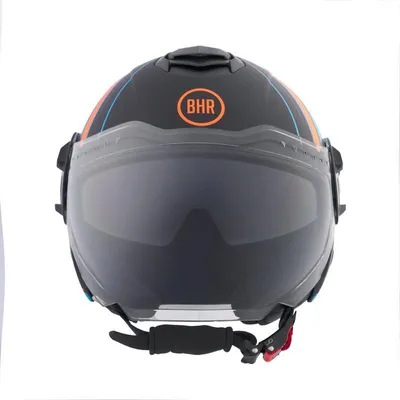 Immagine prodotto di BHR 830 FLASH, Casco Jet Doppia Visiera Omologato ECE 22.06, Casco Moto Jet Leggero & Confortevole con Visiera Interna Parasole, Cool Black, M