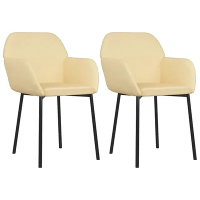 Produktbild von Esszimmerstühle 2 Stk. Creme Samt