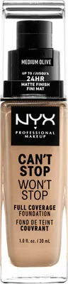 Produktbild von NYX PMU 800897157265, Flasche, Flüssigkeit, MEDIUM OLIVE, Matte, e0c0ba, Nude beige with neutral undertone