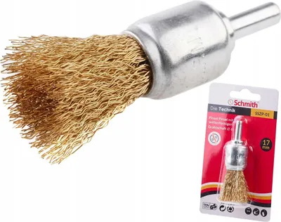 Obrázek produktu pro SCHMITH® Ocelový kartáč s dříkem Ø 6 Drátěný kartáč Kartáč vlnitý 17 Drátěný kartáč Kartáč s dříkem