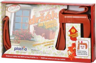 Zdjęcie produktu dla PLASTIA s.r.o. Uchwyt na balkon do skrzynki z terakoty Siesta (2 szt.)