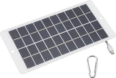 Obrázek produktu pro Přenosná nabíječka s 10 W a 5 V výstupem solárního panelu typu C pro bezpečnostní kontrolu při nabíjení telefonů
