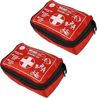 Produktbild von Wundmed 2x 32tlg. Erste hilfe Set 2x Traveller Set Outdoor Notfallset Verbandstasche Verbandsset