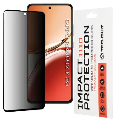 Zdjęcie produktu dla Techsuit Anti-Spy Szkło Hartowane do Oppo Reno12 F/FS - Ochrona Prywatności KP33207