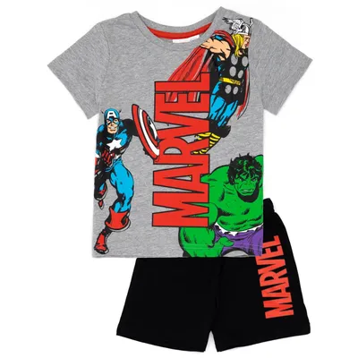 Obrázek produktu pro Marvel - Chlapecké pyžamo s kraťasy NS7467 (104) (šedá/černá)