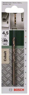 Obrázok produktu pre Bosch 2 609 255 070, Vŕtačka, 4,5 mm, 80 mm, Legovaná oceľ, liatina, Nelegovaná oceľ, Nerezová oceľ, 4,7 cm, 4,5 mm