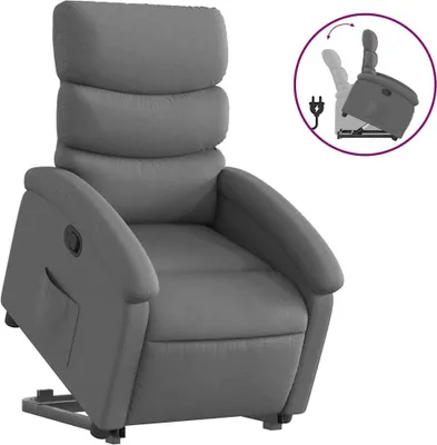 Produktbild von vidaXL Relaxsessel mit Aufstehhilfe Dunkelgrau Stoff