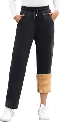Immagine prodotto di Pantaloni da jogging da donna con fodera termica, coulisse e tasche laterali