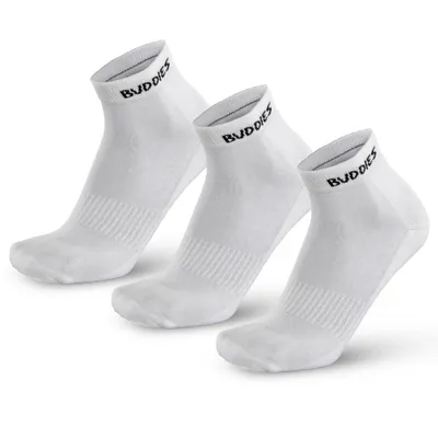 Produktbild von Socken Buddies, Classic Quarter Buddies, Quarter Socken, 3 Paar, weiß, 45-47