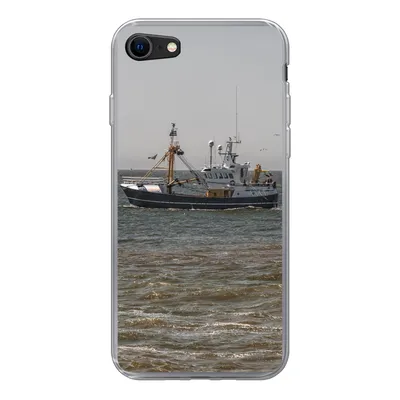 Produktbild von MuchoWow® Handyhülle Schutzhülle Hülle für iPhone SE 2022 Nordsee - Fischerboot - Wasser Silikon Softcase Handy Hülle - Schutzhülle