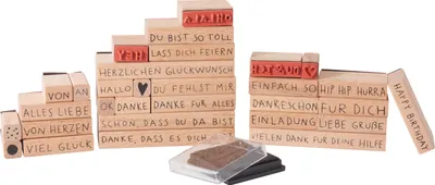 Produktbild von Stempelset Text, Deutsch,100%