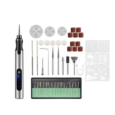 Produktbild von Graviergerät Elektrischer Gravierstift, kabelloser Gravierstift,3 Geschwindigkeiten, wiederaufladbar