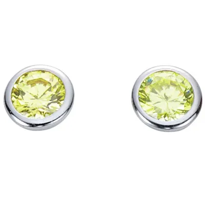 Produktbild von Miamar 01.1098HG Damen Ohrstecker Silber Zirkonia hellgrün