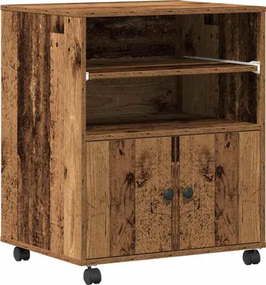 Image de vidaXL Support d'impression vieux bois 60 x 48 x 74 cm Bois composite