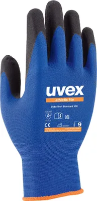 Produktbild von uvex Arbeitshandschuh athletic lite Gr. 12 1 Paar blau/anthrazit