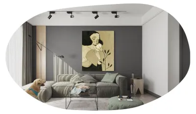 Image de Miroir en bois « Vanomi » - 52 x 89 cm - Noir