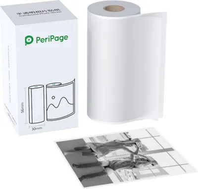 Produktbild von PeriPage 56 x 30 mm priesvitná fotografická nálepka Termopapier bez obsahu BPA Lepiaci papier Vodotesný olejovzdorný odolný voči treniu pre PeriPage A6 / A8 / A9 / A9s / A9 Pro / A9 Max / A9s Max Mini BT vreckovú termálnu mobilnú tlačiareň