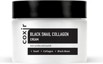 Obrázok produktu pre COXIR - Black Snail Collagen Cream, 50 ml - Výživný krém proti vráskam
