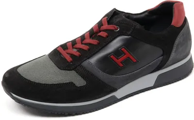 Produktbild von B8440 Trainer Mann HOGAN H198 SLASH H FLOCK schwarz/grau Schuh Mann