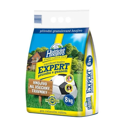 Obrázok produktu pre Nohel Záhradné hnojivo HOŠTICKÉ EXPERT prírodné trávnikové hnojivo s guánom 8kg