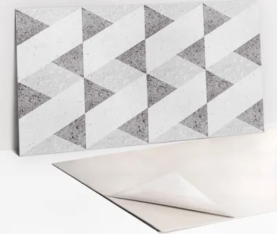 Obrázek produktu pro Ochranný Panel PVC - Samolepicí Vinylové Dlaždice na Stěnu - 100 x 50 - Geometrické složení