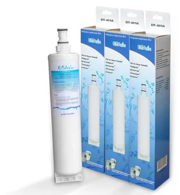 Produktbild von 3x ECOAqua EFF-6015A, komp. Whirlpool 4396510 Kühlschrankwasserfilter