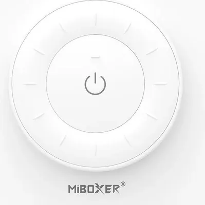 Productafbeelding van MiBoxer K3 LED-dimmer met draaiknop, wit – voor enkelkleurige LED-strips, 2,4 GHz draadloos, 1 zone, 9 mm plat