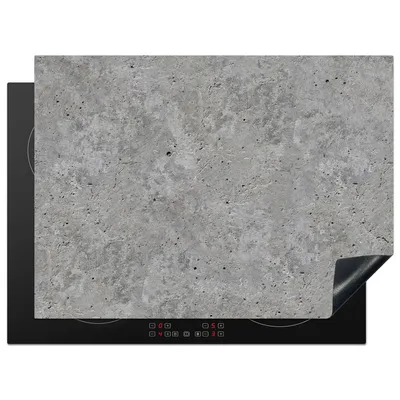Produktbild von KitchenYeah© Herdabdeckplatte Beton - Schiefer - Grau - Betonoptik , 71x52cm, Küche Deko, Glaskeramikkochfeld Herdabdeckung, Abdeckplatte fùr Kochfeld