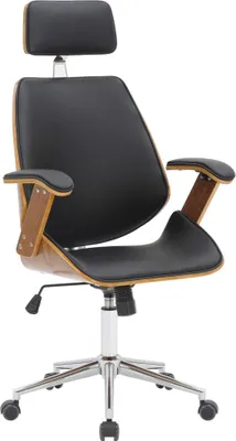 Produktbild von CLP Bürostuhl Chicago Kunstleder walnuss/schwarz
