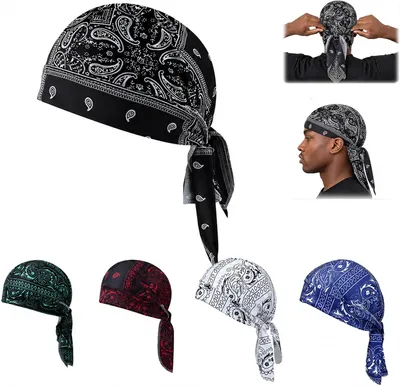 Imagen del producto de Conjunto de bandanas, 5 unidades, 55-60 cm, transpirables, estampado camuflaje, para el verano